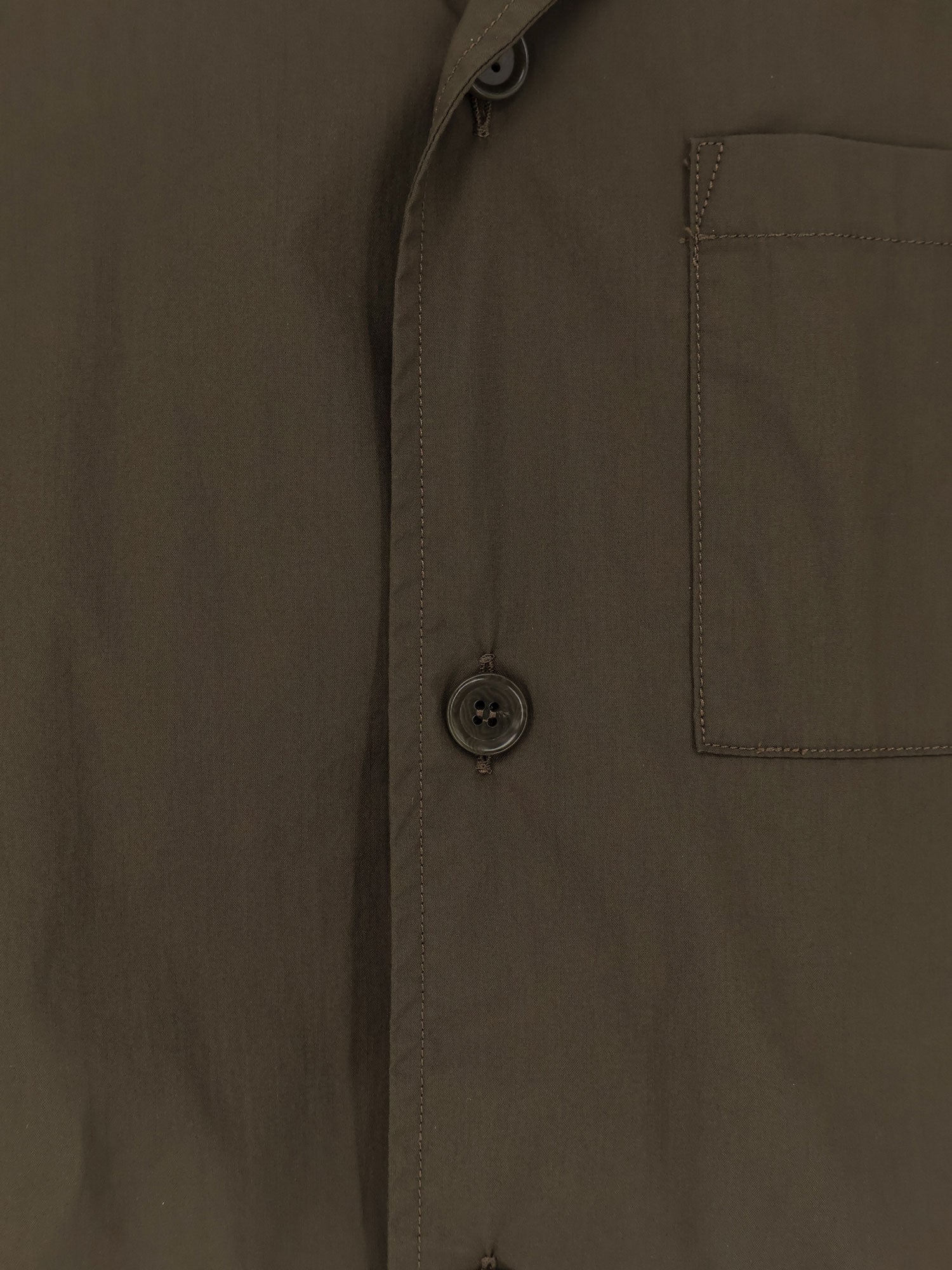 Aspesi Shirts Green Cotone Poliammide Elastan