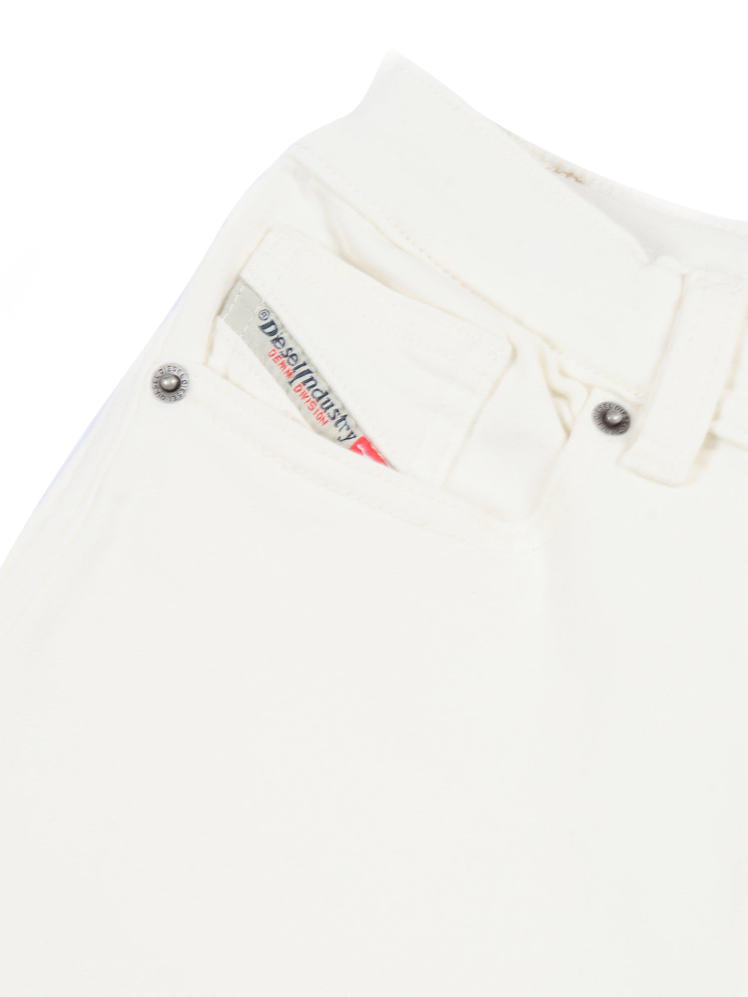 5 Pockets White Cotton Elastane Jean