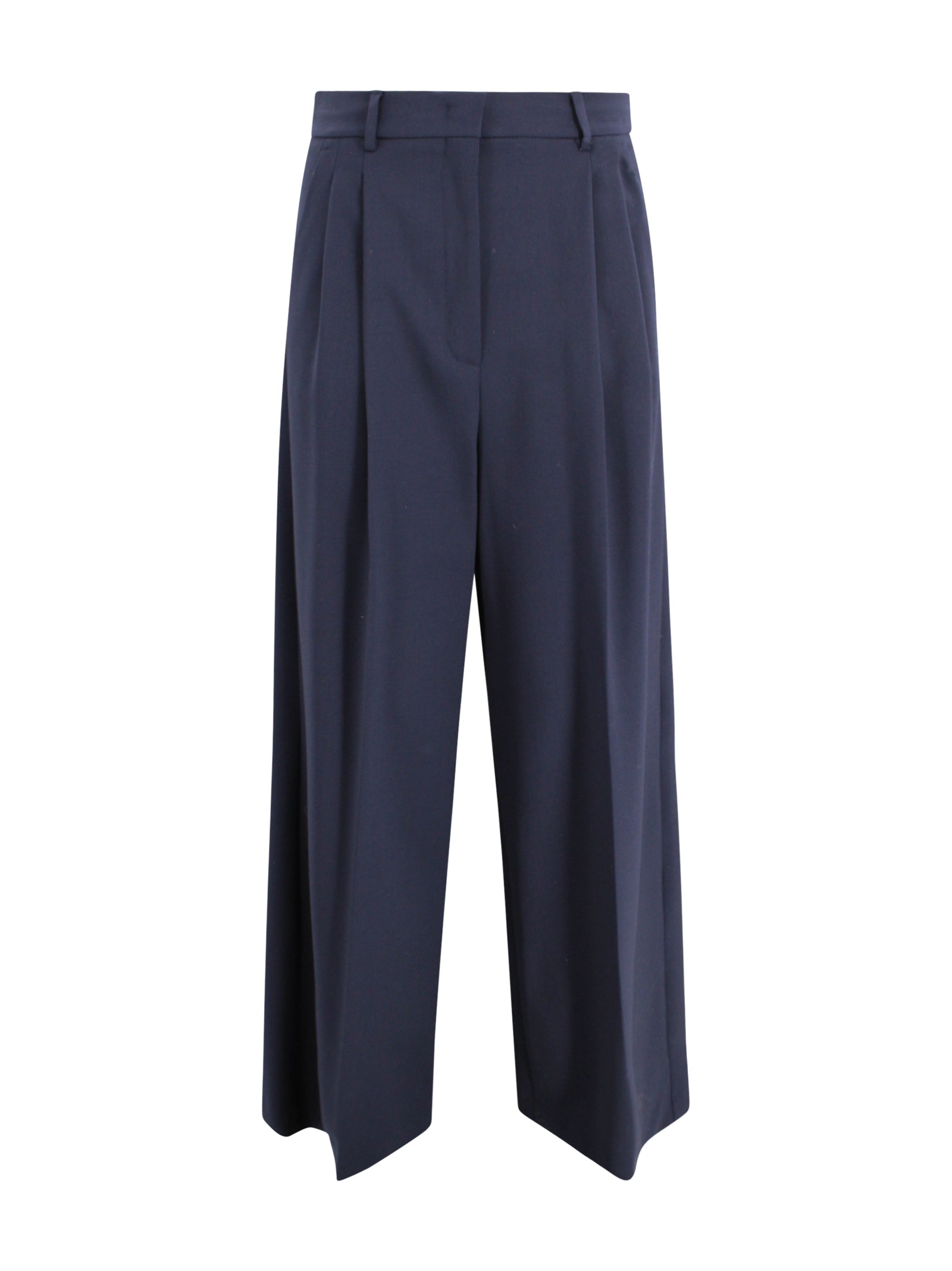 Max Mara Weekend Trousers Blue Virgin Wool
