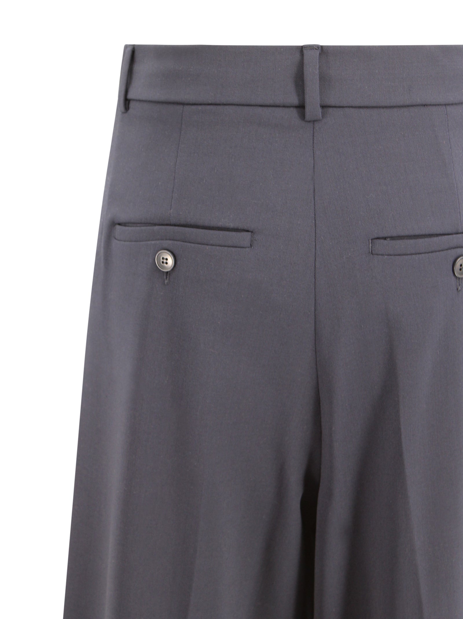 Max Mara Weekend Trousers Blue Virgin Wool