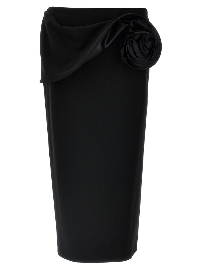 05 skirt Black Viscose Polyamide Elastane