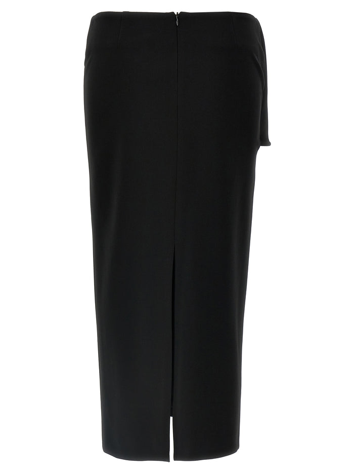 05 skirt Black Viscose Polyamide Elastane