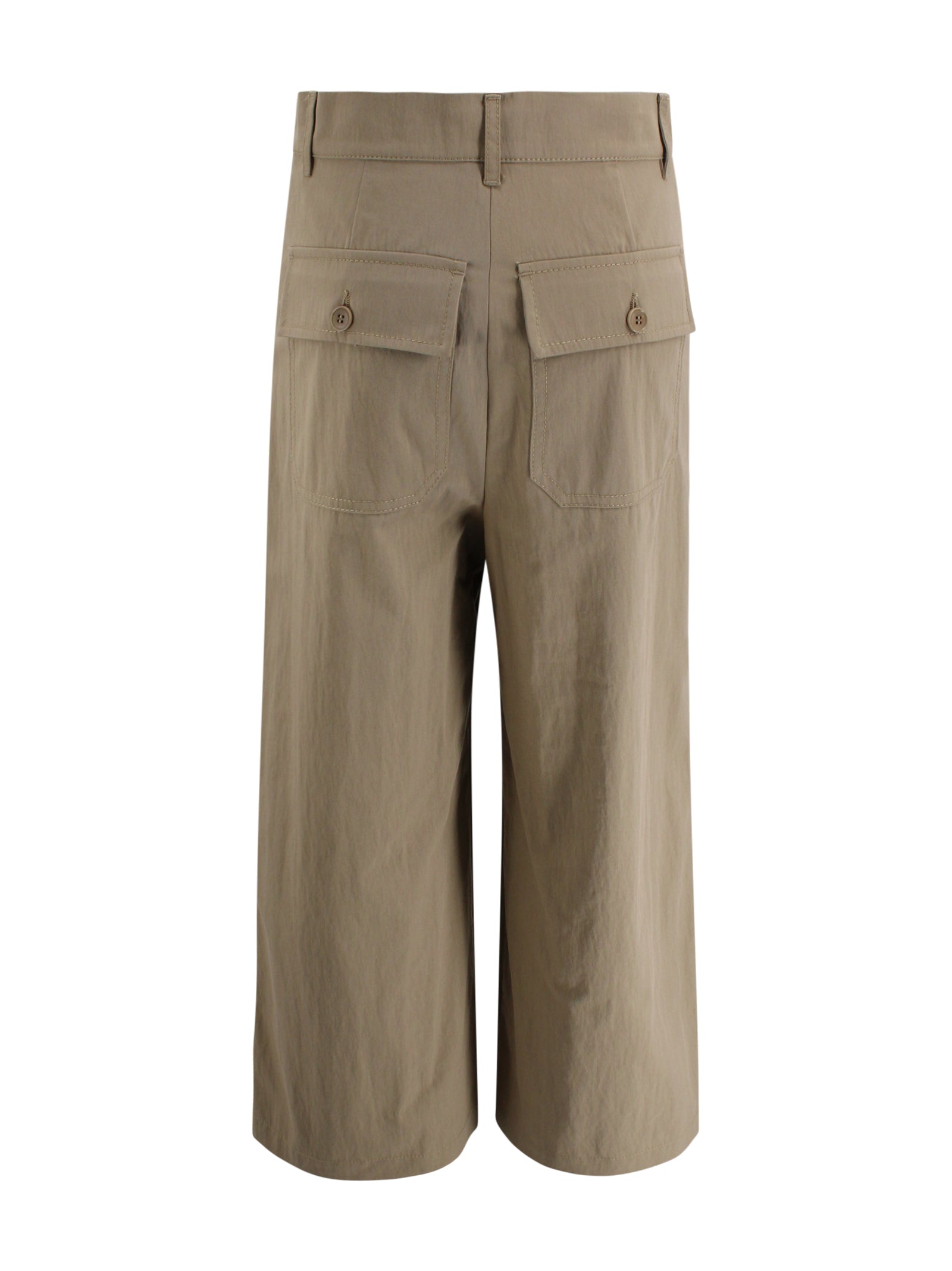 Max Mara Weekend Trousers Brown Cotton