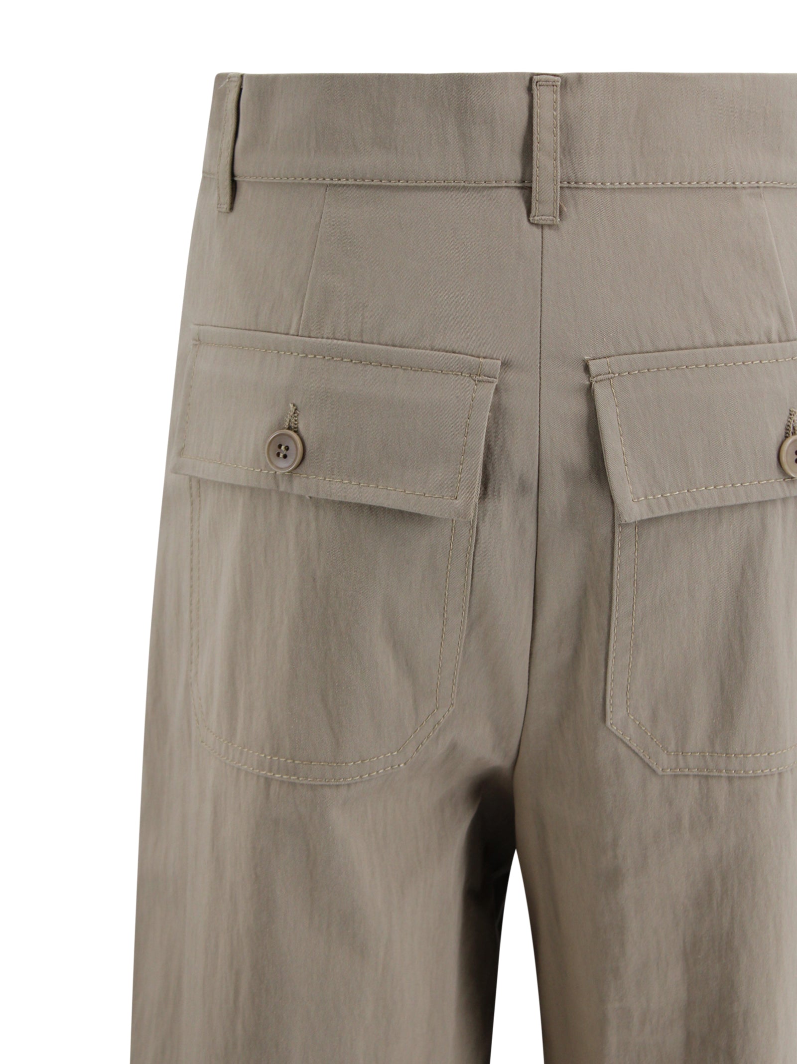 Max Mara Weekend Trousers Brown Cotton