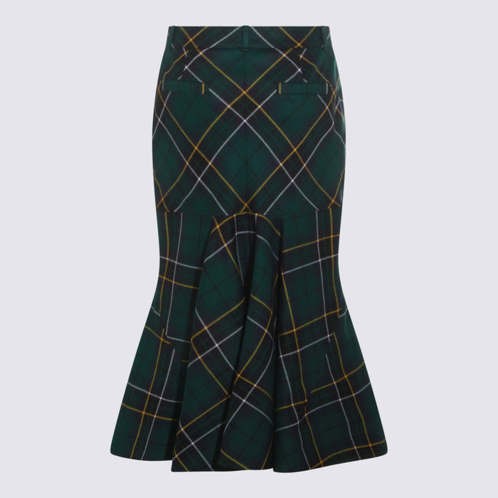 Alexander Mcqueen Skirts Navy/green/yellow _wo