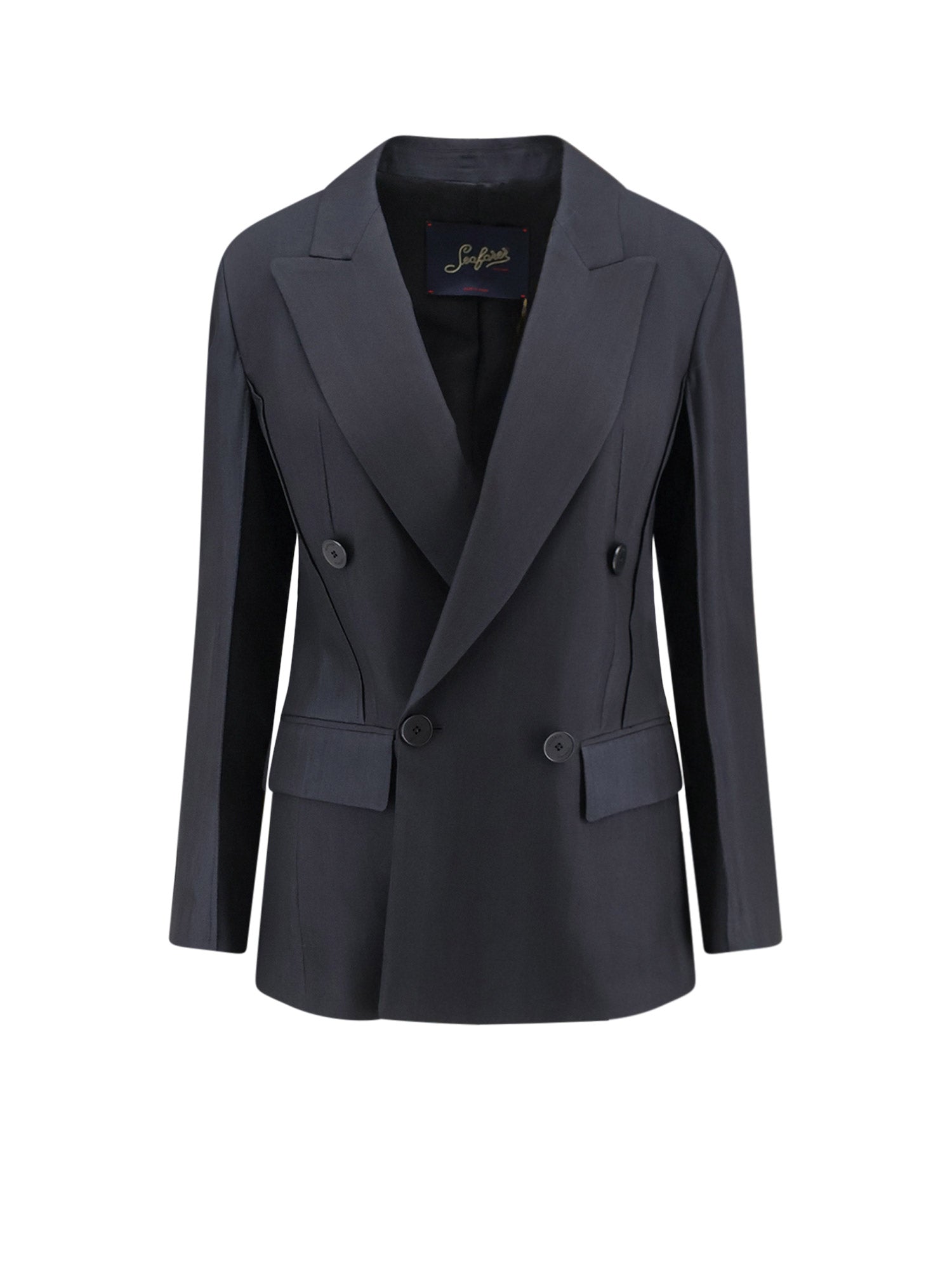 Seafarer Clothing Black Lana Vergine Seta
