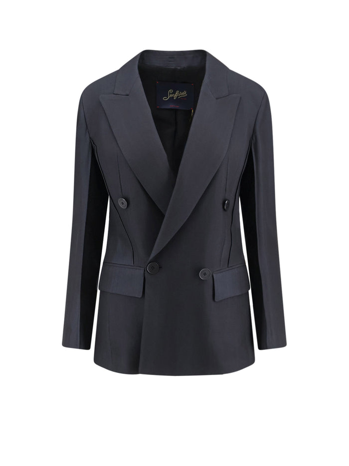 Seafarer Clothing Black Lana Vergine Seta