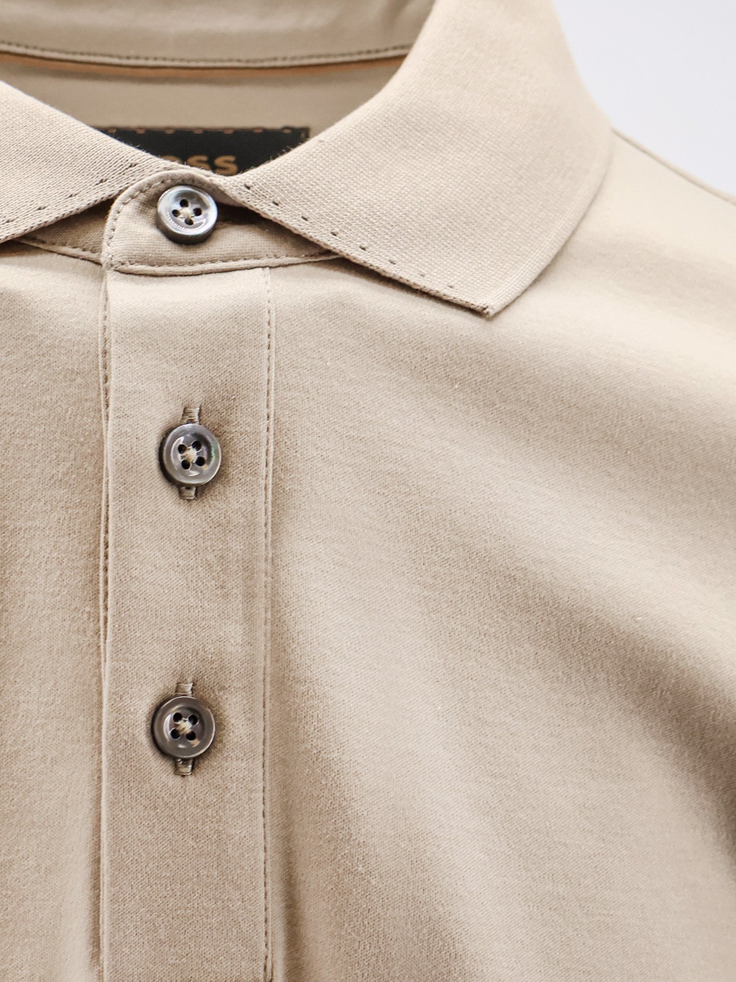 Boss T-Shirts And Polos Darkbeige Cotone