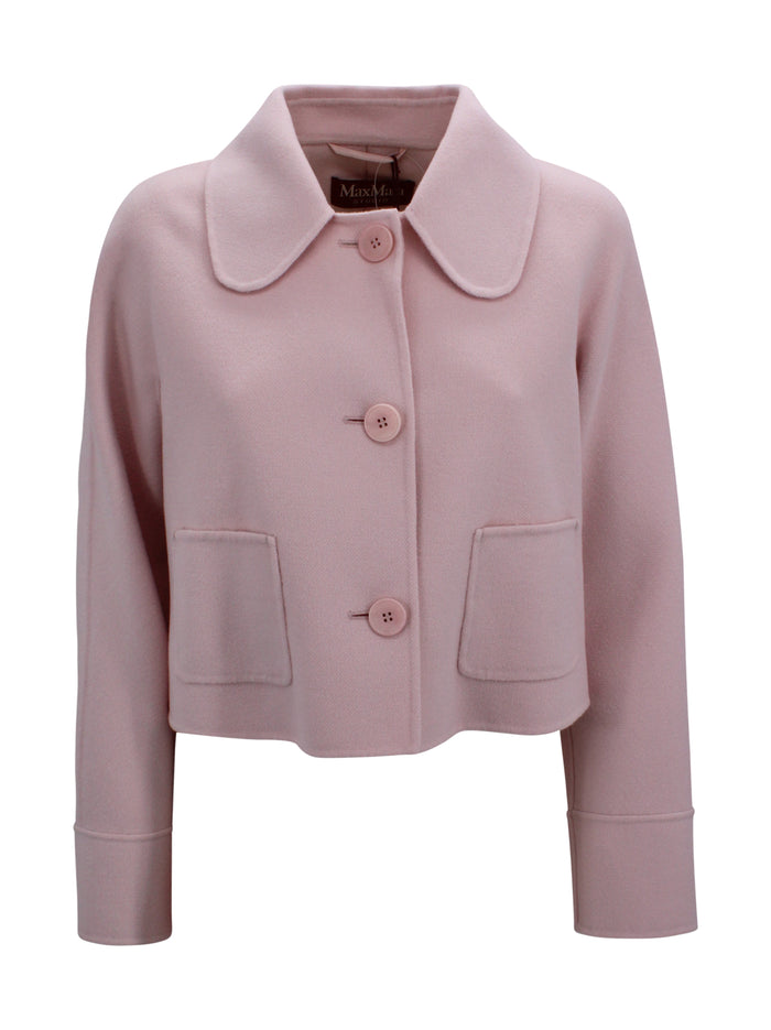 Max Mara Studio Coats Pink Virgin Wool