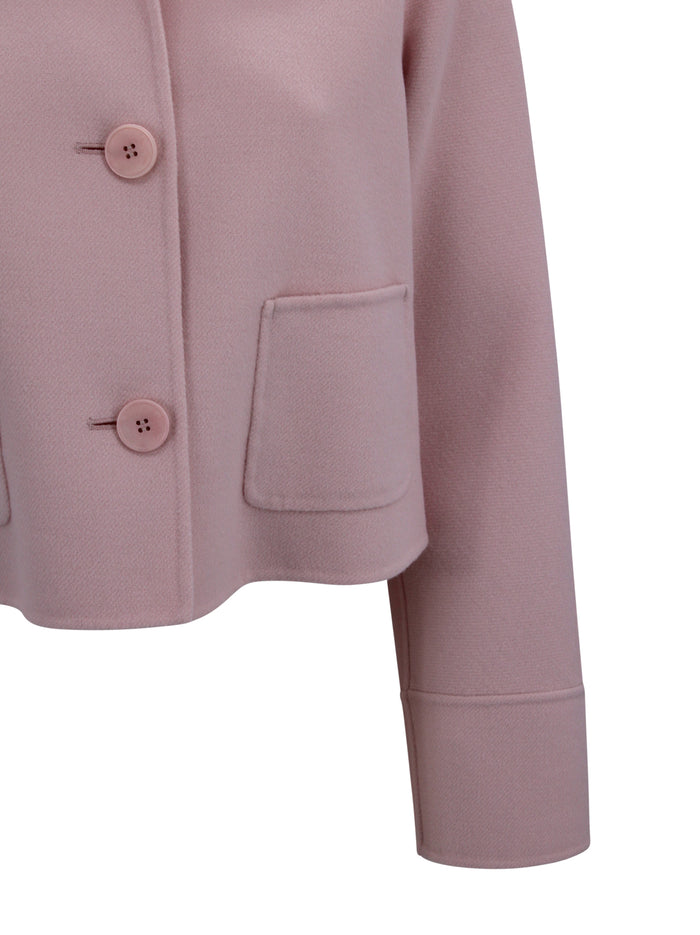 Max Mara Studio Coats Pink Virgin Wool