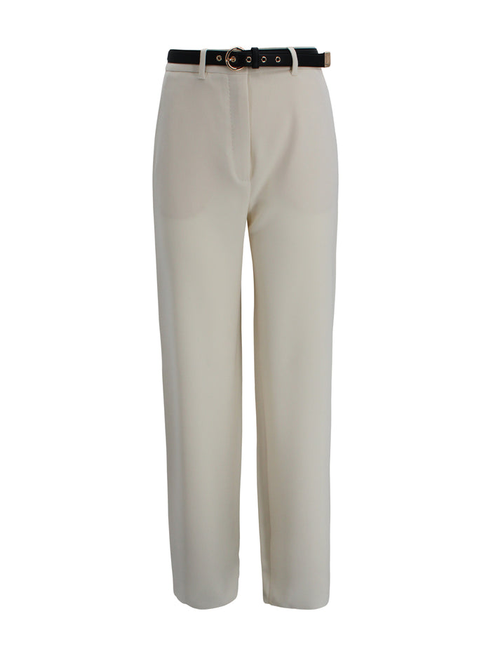 Max Mara Studio Trousers Beige Triacetate