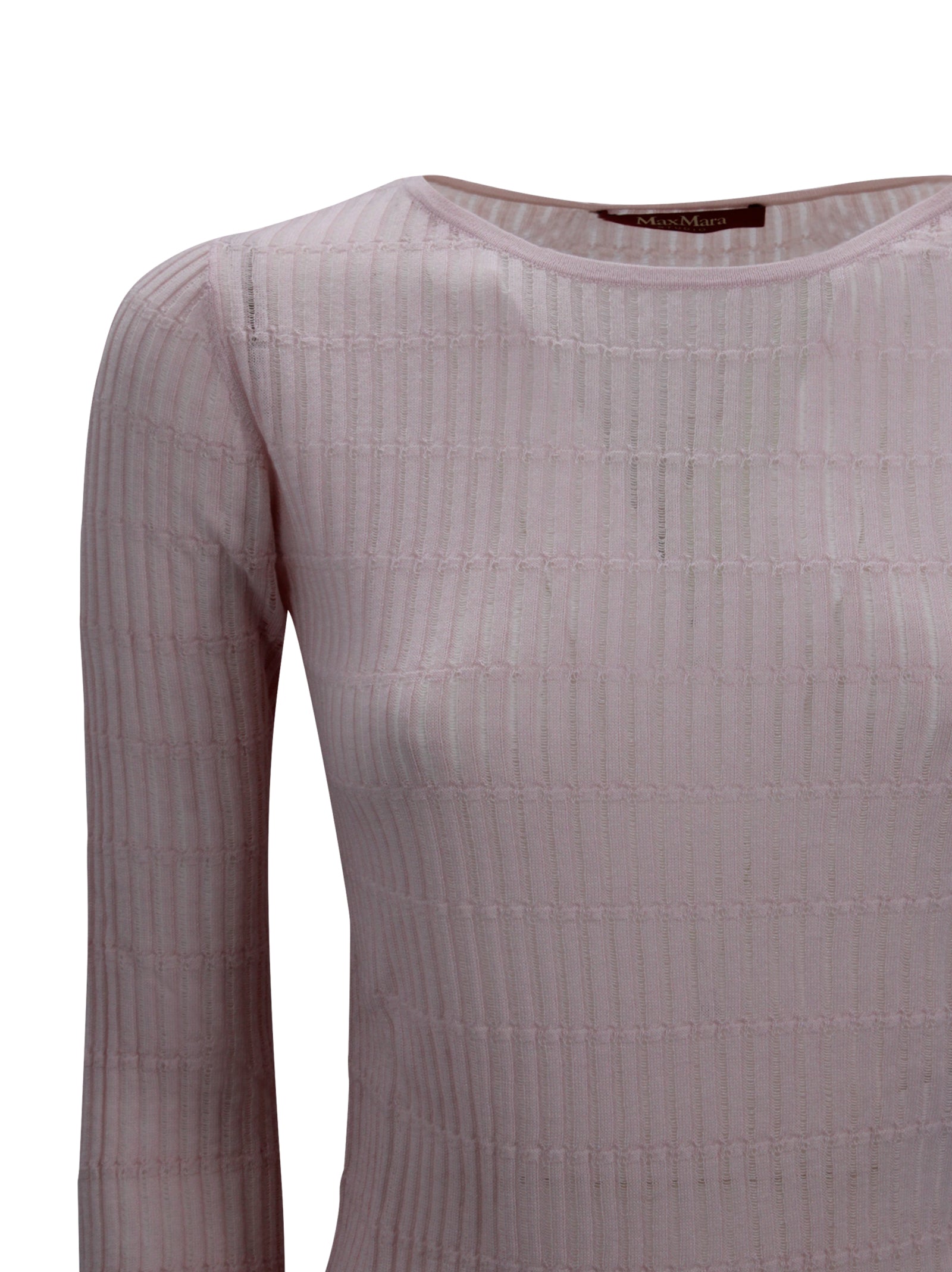 Max Mara Studio Top Pink Wool.silk