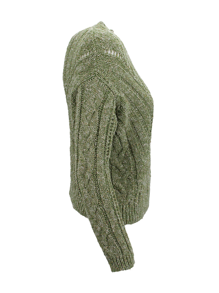 Max Mara Studio Top Green Polyamide