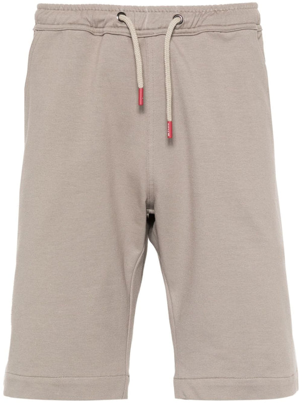 Kiton Cotton 89% shorts in taupe