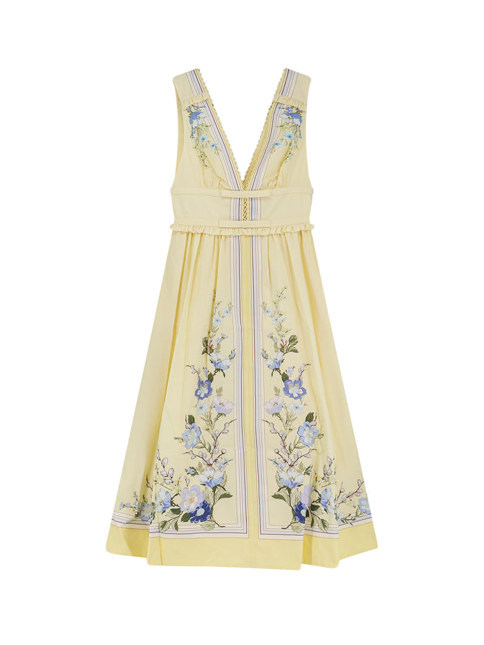 Self Portrait Dresses Yellow Cotone