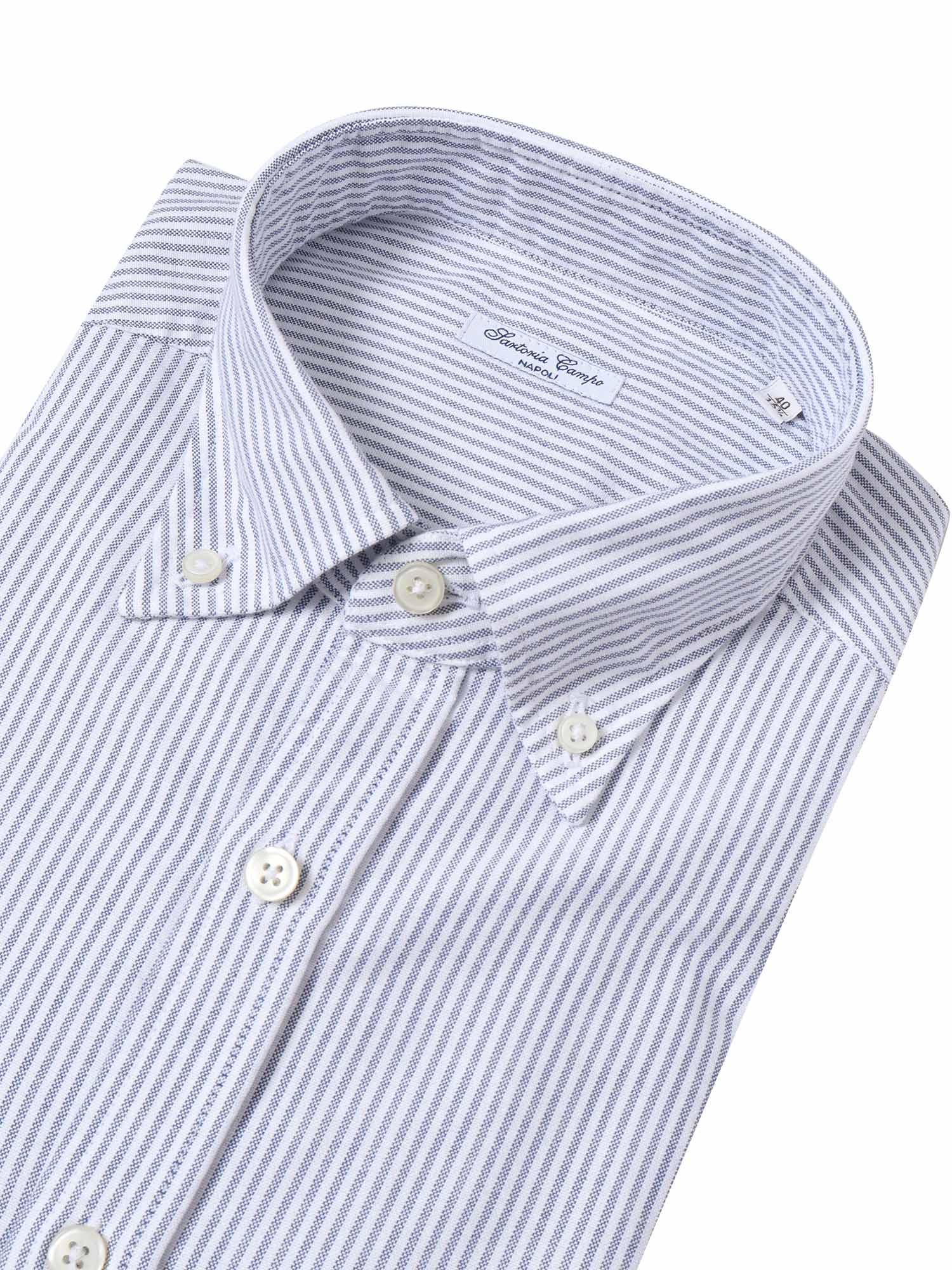 Button-Down Shirt Blue Cotton