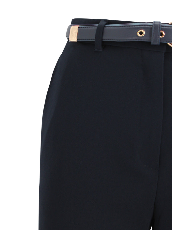 Max Mara Studio Trousers Blue Triacetate