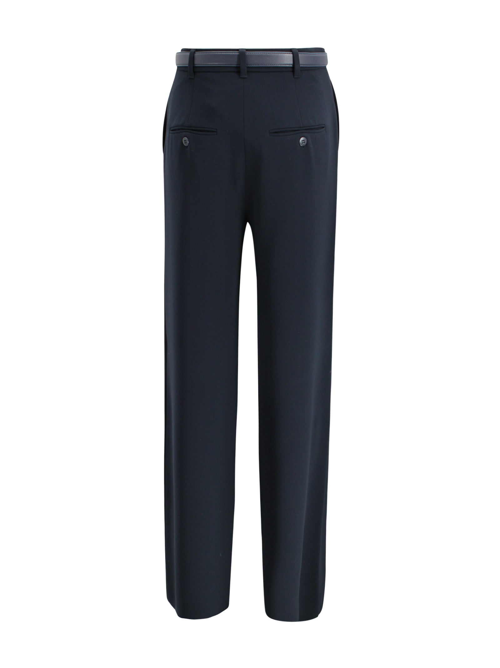 Max Mara Studio Trousers Blue Triacetate