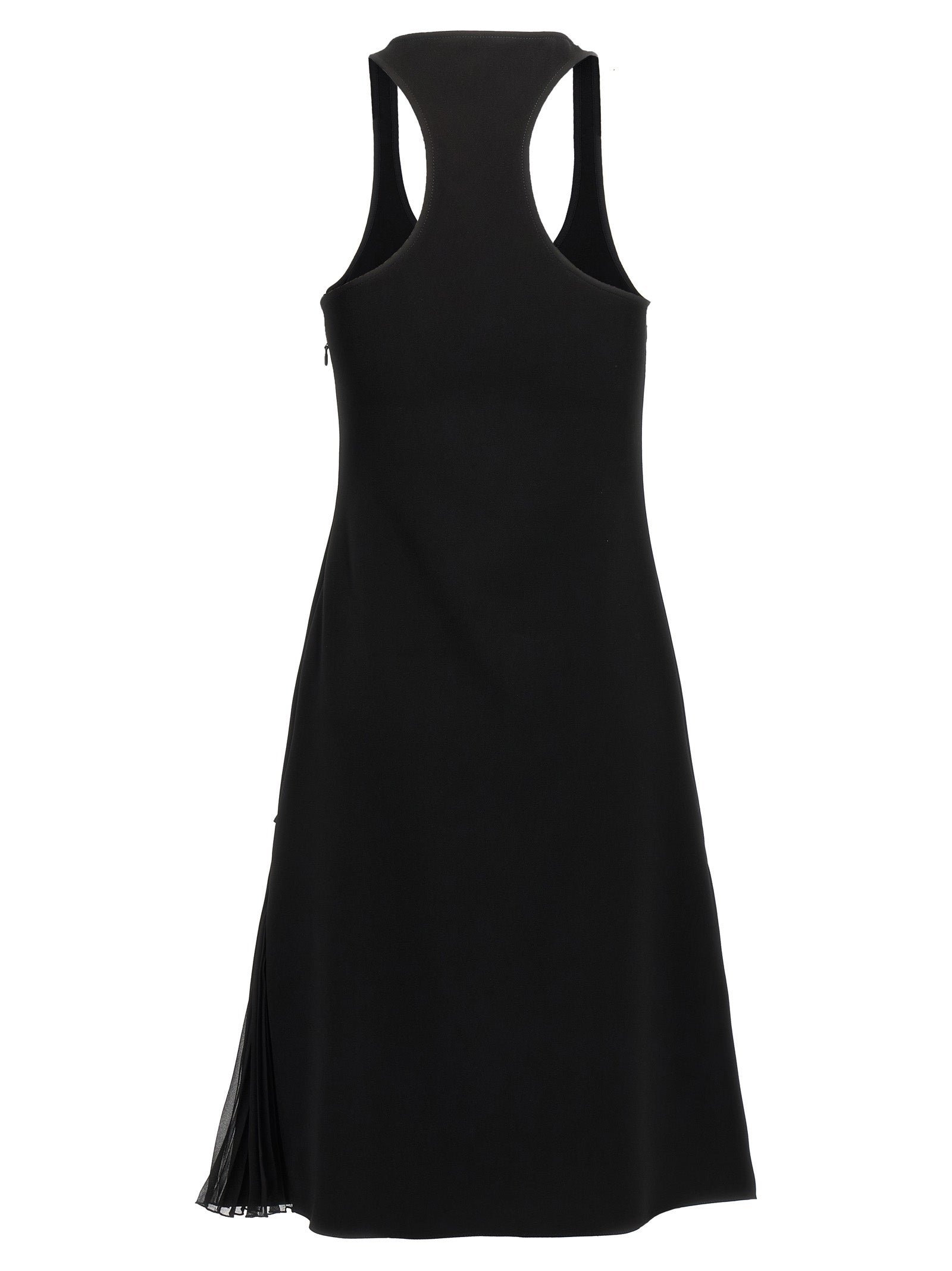 Infinty Pleats A-Line dress Black Polyester