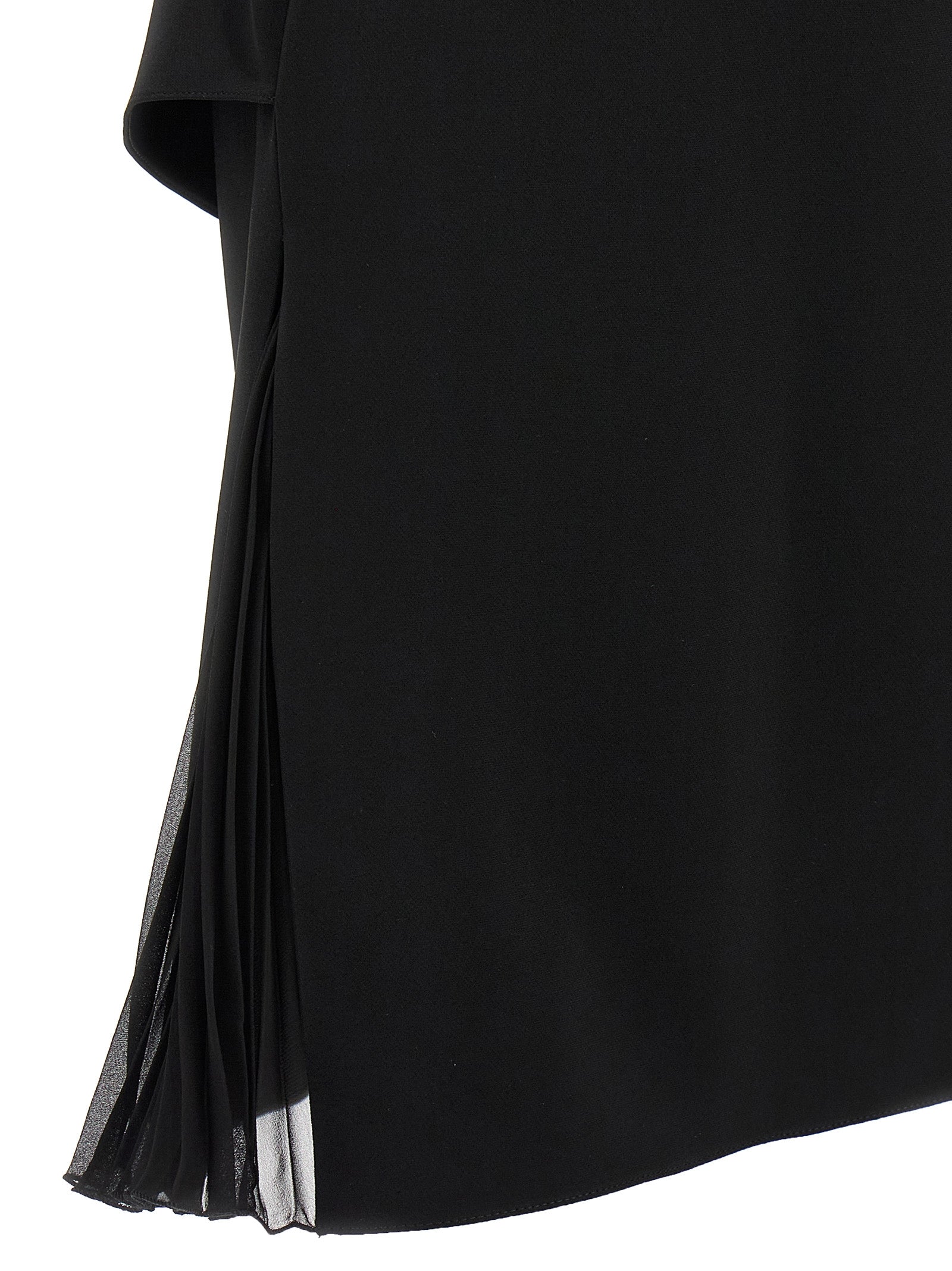 Infinty Pleats A-Line dress Black Polyester