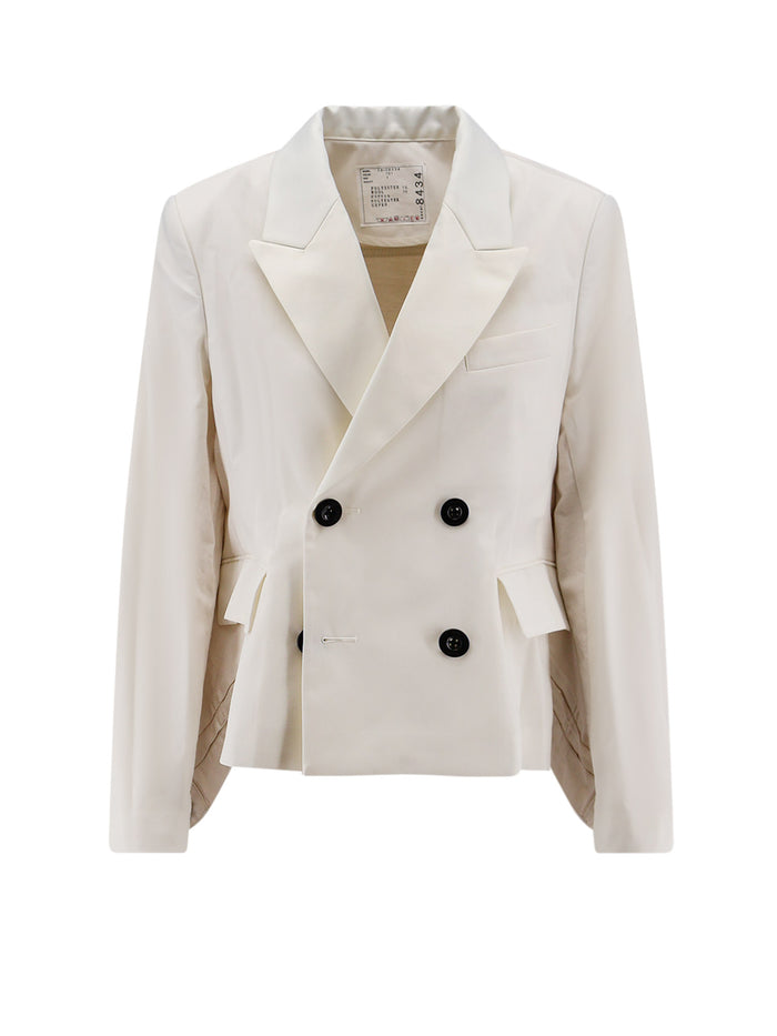 Sacai Clothing Beige Poliestere Cotone
