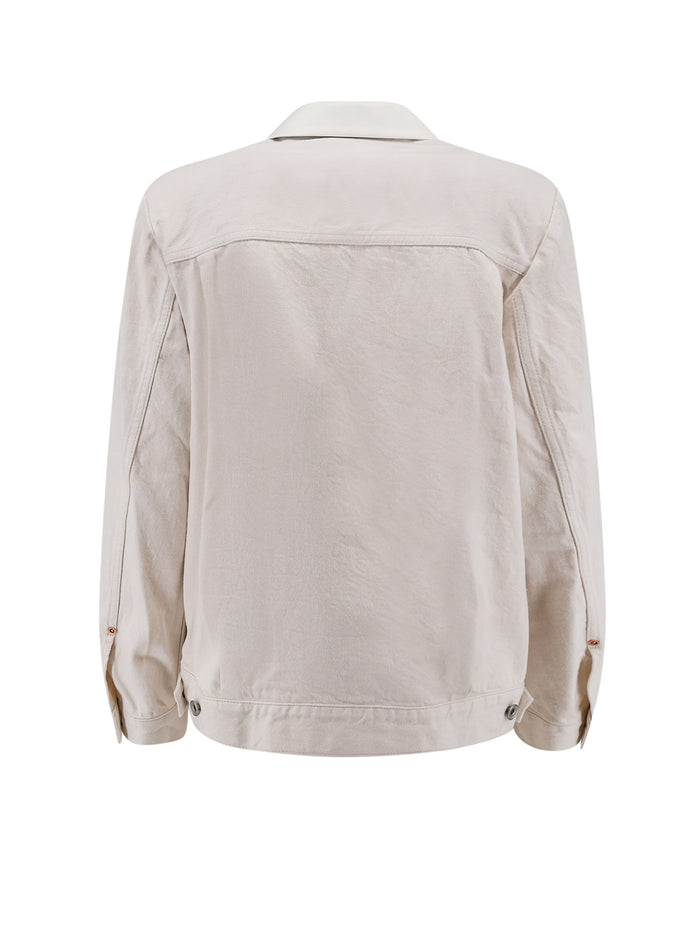Sacai Clothing Beige Poliestere Cotone