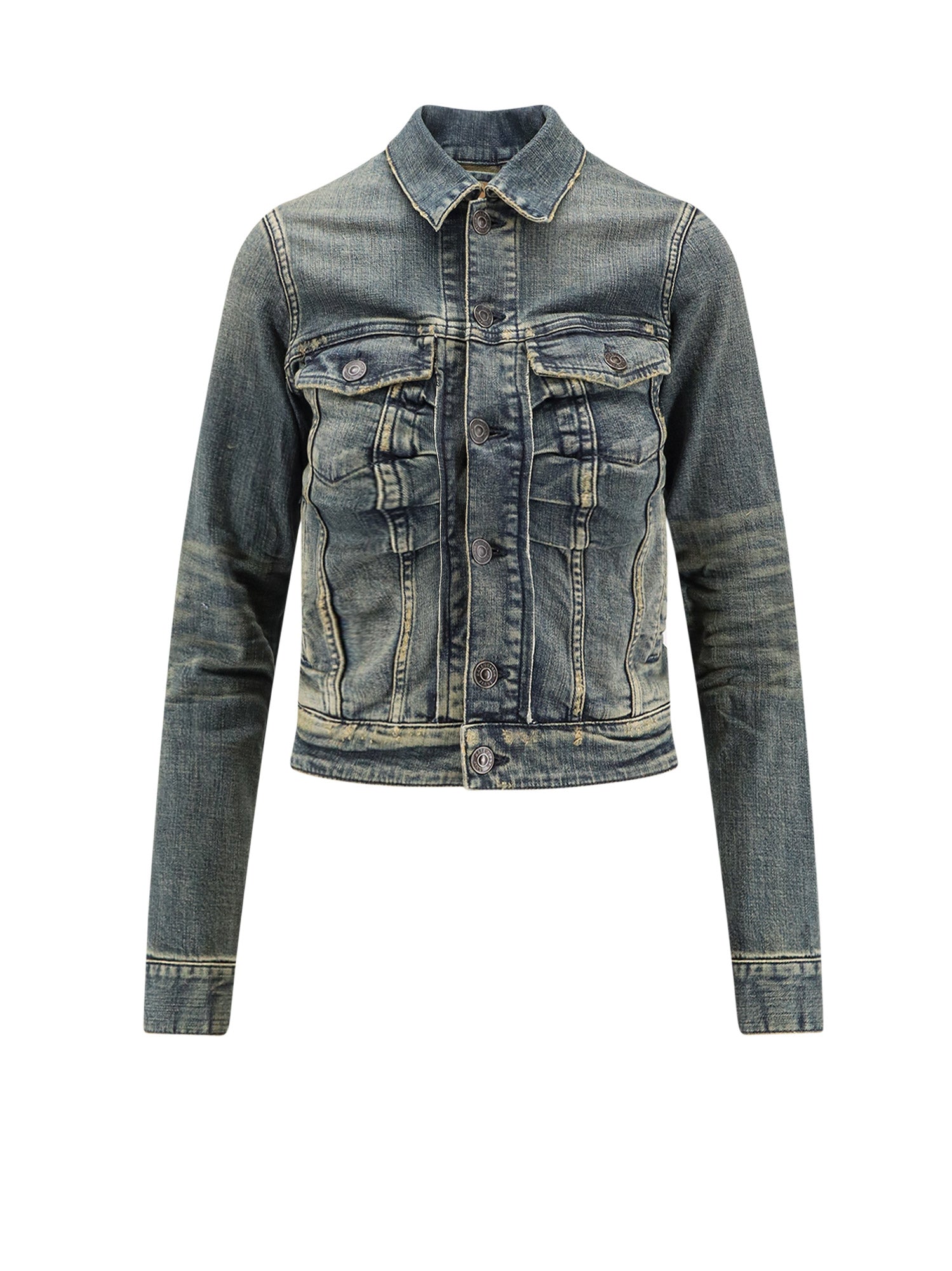 Balenciaga Jackets Blu Verde Petrolio Cotone Elastan