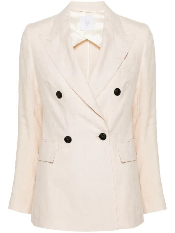 Eleventy Outer: Linen/Flax 100%; Lining: Viscose 64% blazer in beige