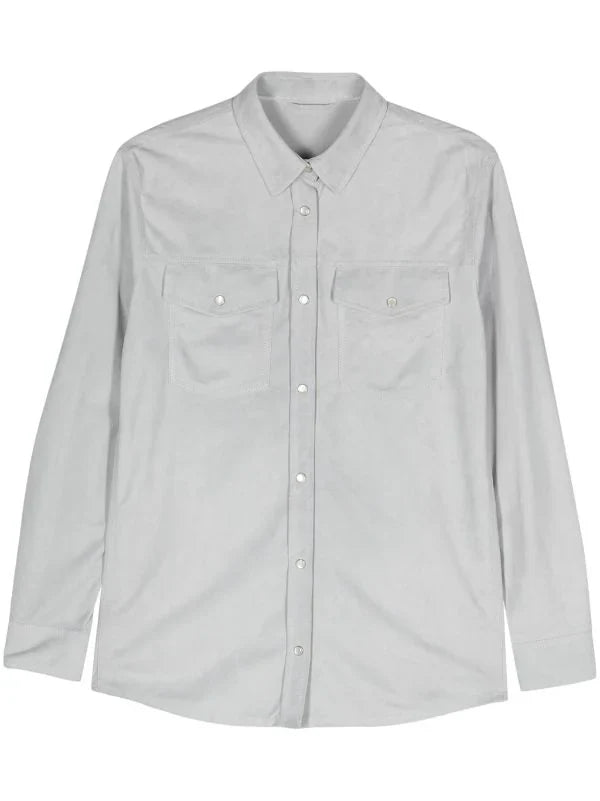 Eleventy Sheep Suede 100% shirt in grey