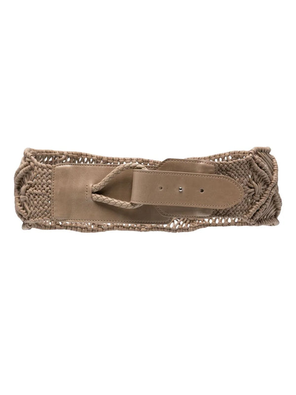 Eleventy Calf Leather 100% belt in beige