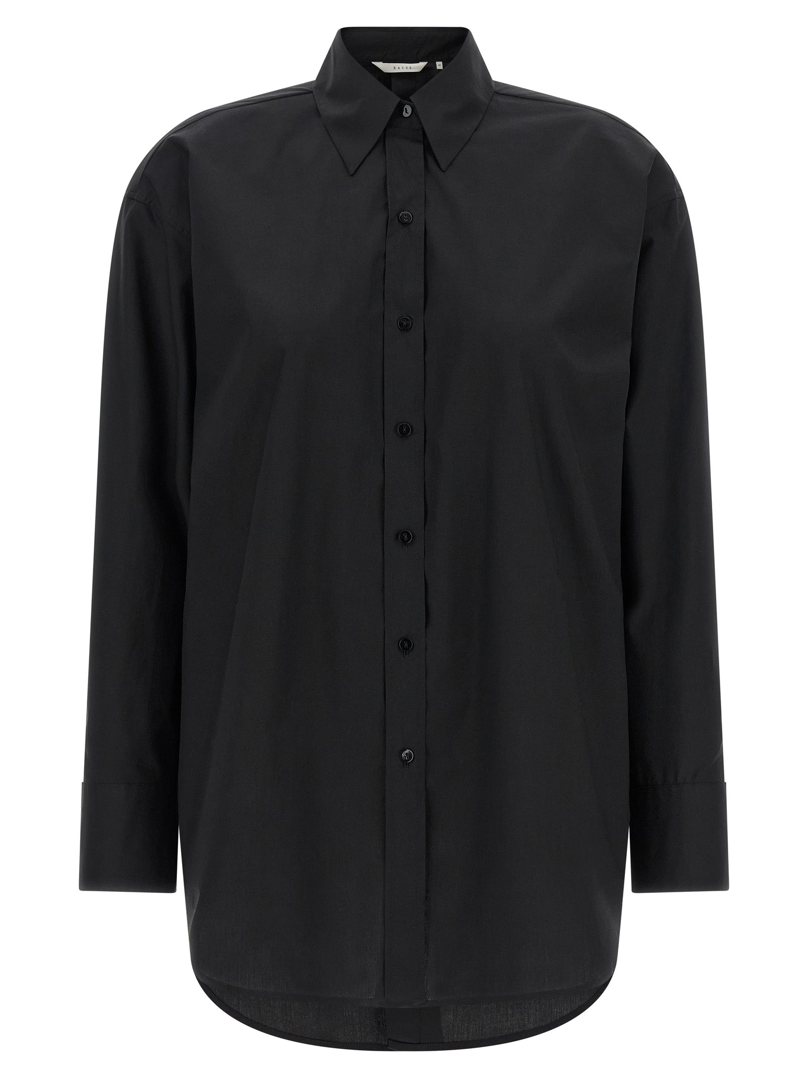 Scarlet Shirt Black Cotton Shirt, Blouse