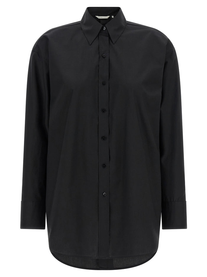 Scarlet Shirt Black Cotton Shirt, Blouse