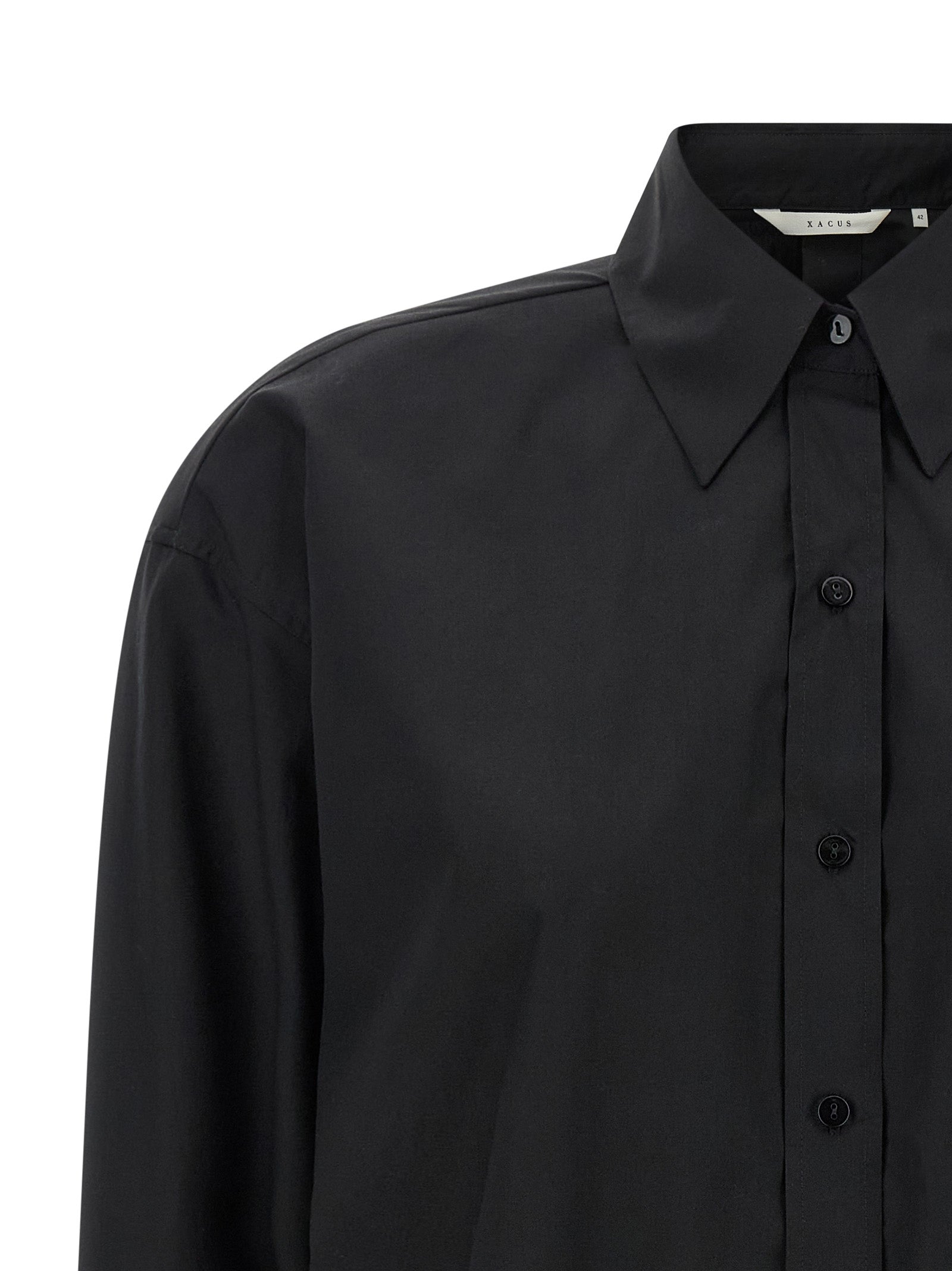 Scarlet Shirt Black Cotton Shirt, Blouse
