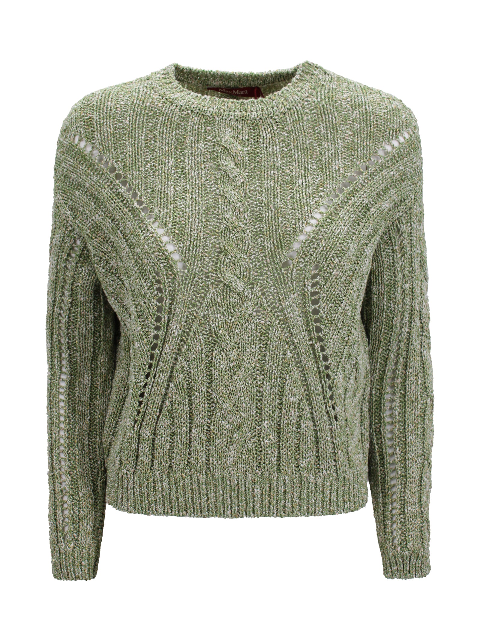 Max Mara Studio Top Green Polyamide