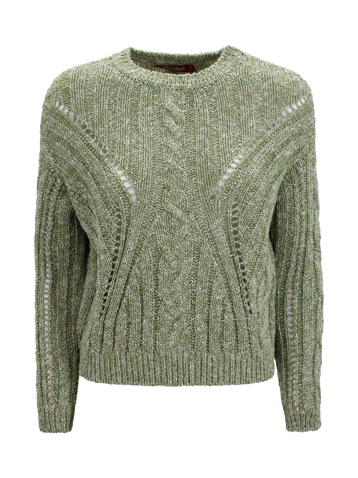 Max Mara Studio Top Green Polyamide