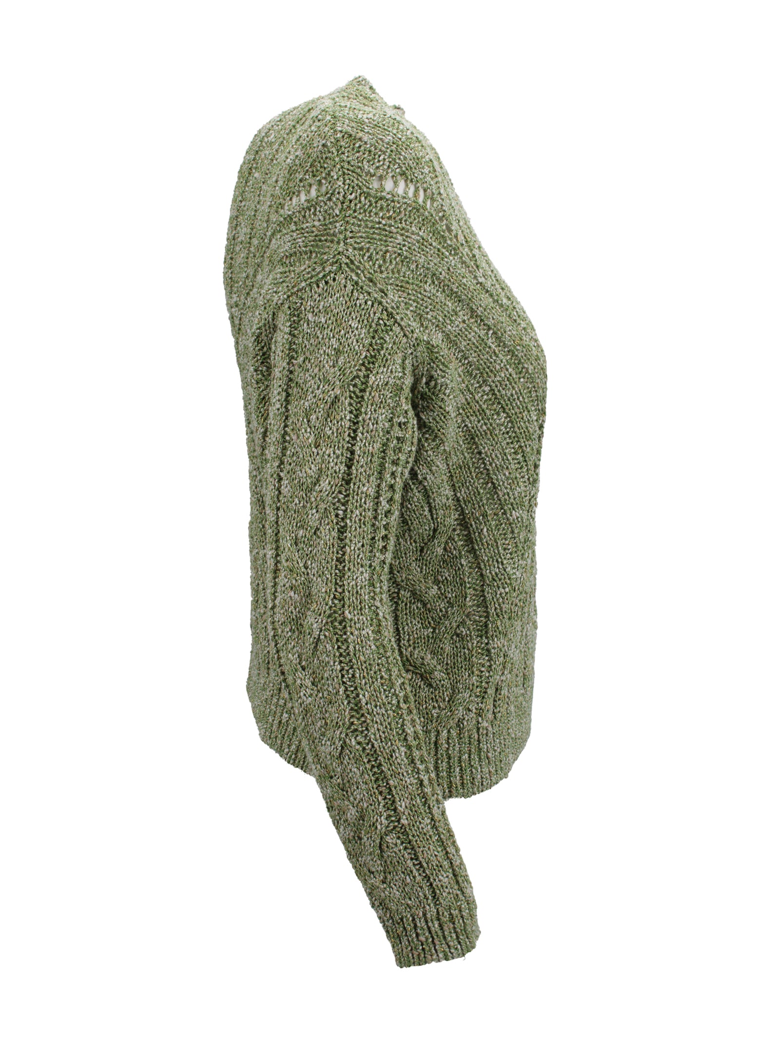 Max Mara Studio Top Green Polyamide