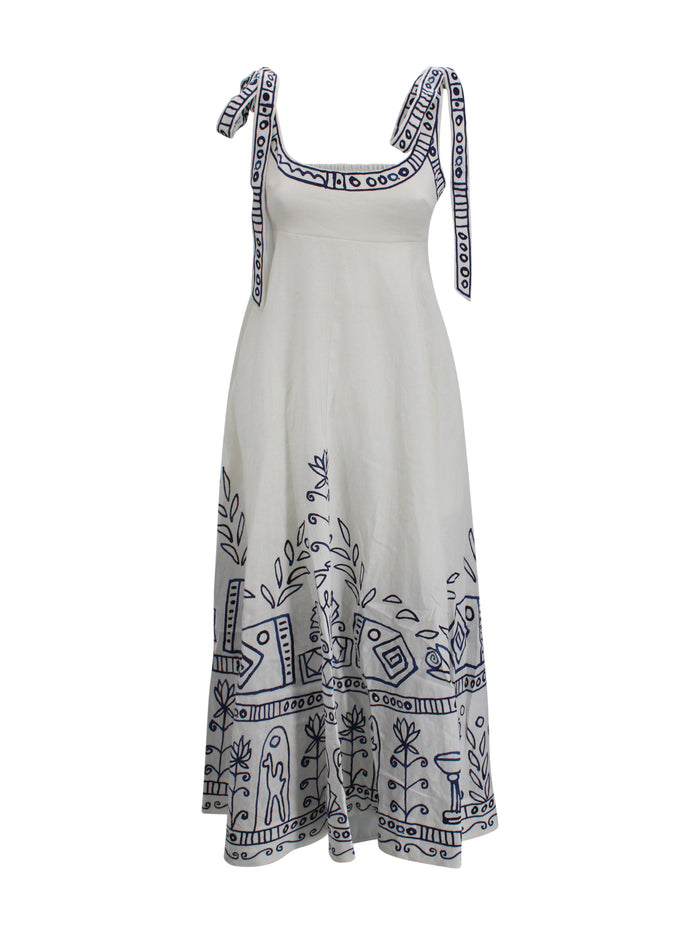 ALEMAIS Dresses White Linen
