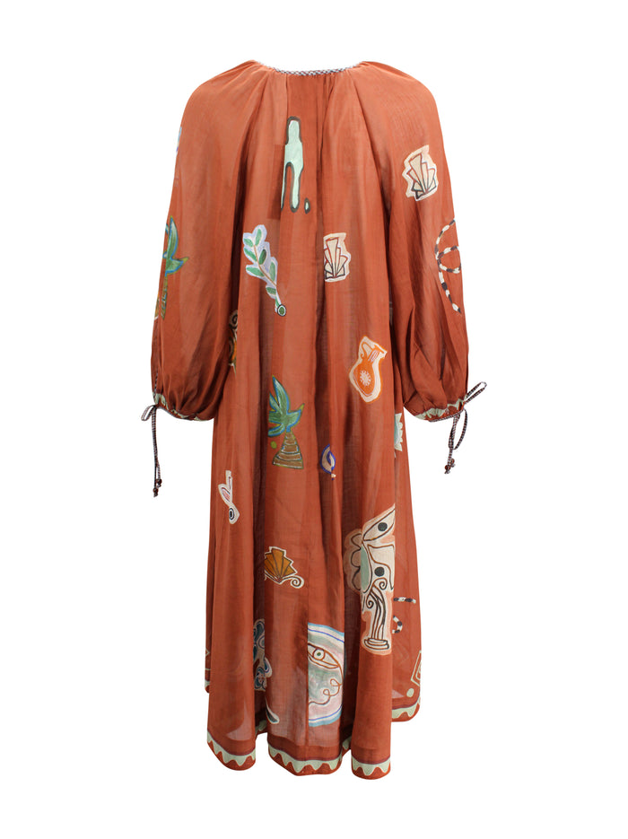 ALEMAIS Dresses Brown Fabric