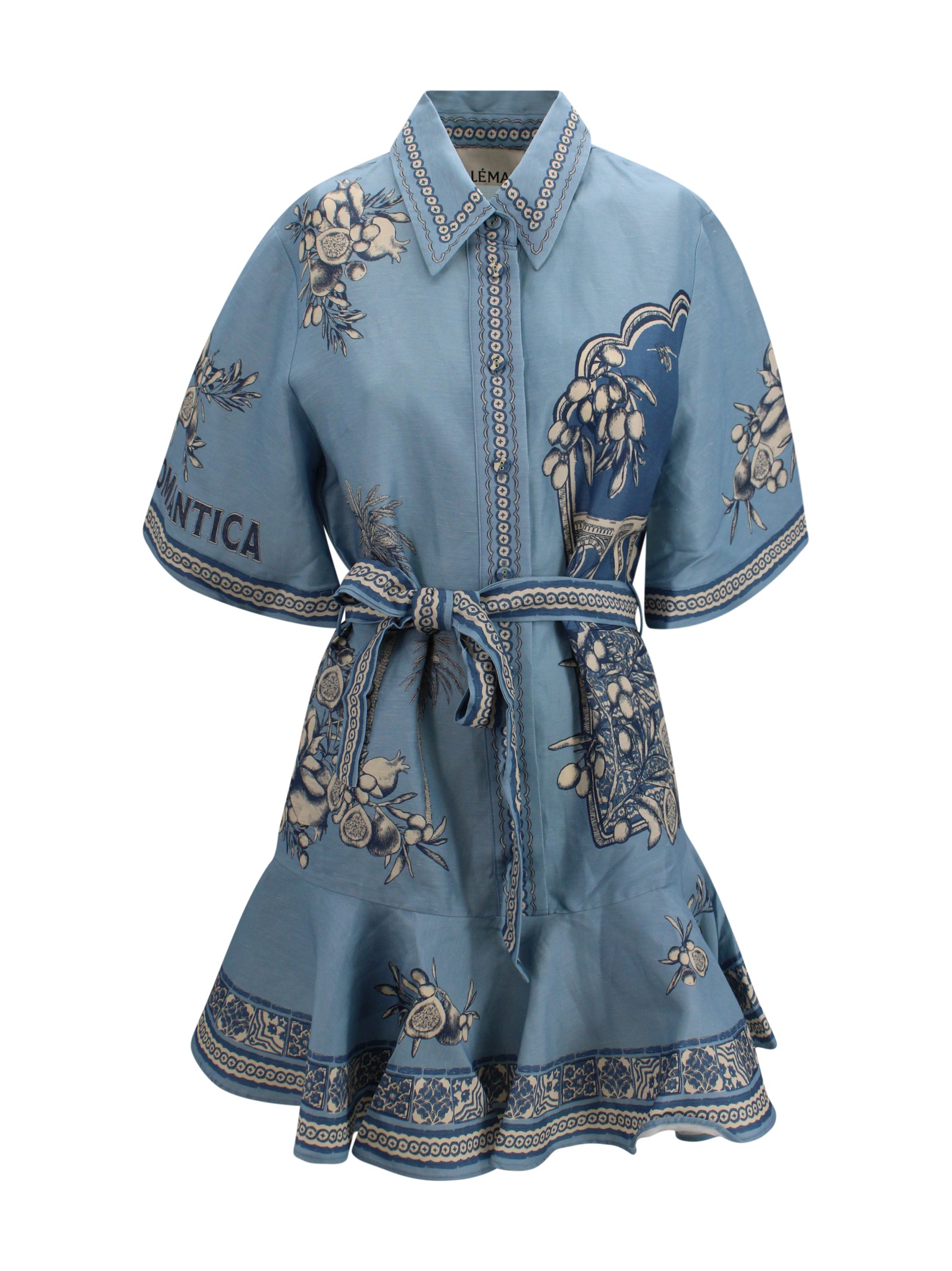 ALEMAIS Dresses Blue Linen