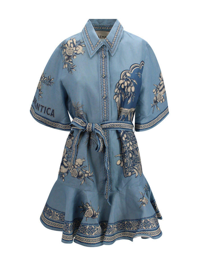 ALEMAIS Dresses Blue Linen
