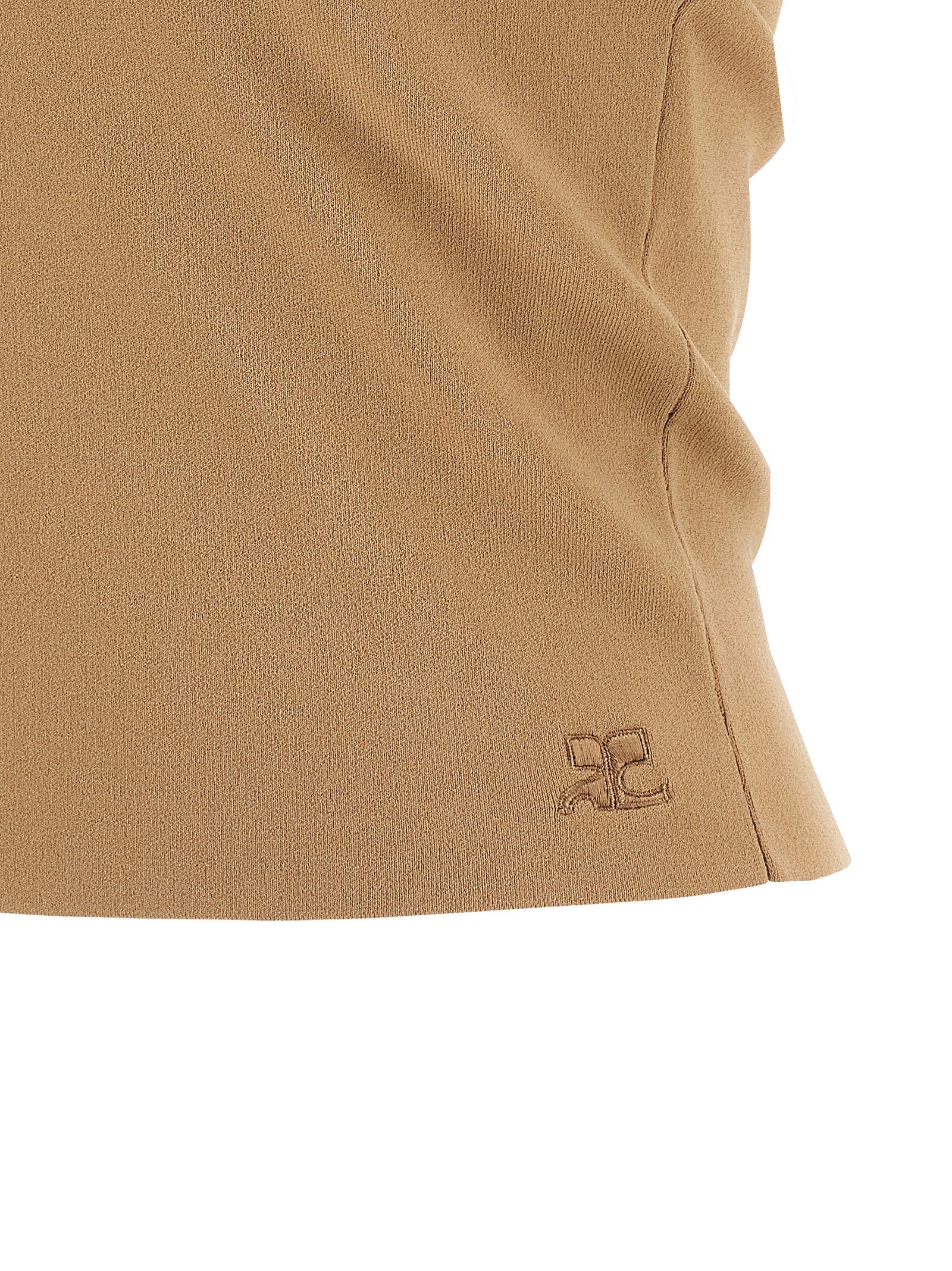 Buckle Top Beige Viscose Tops