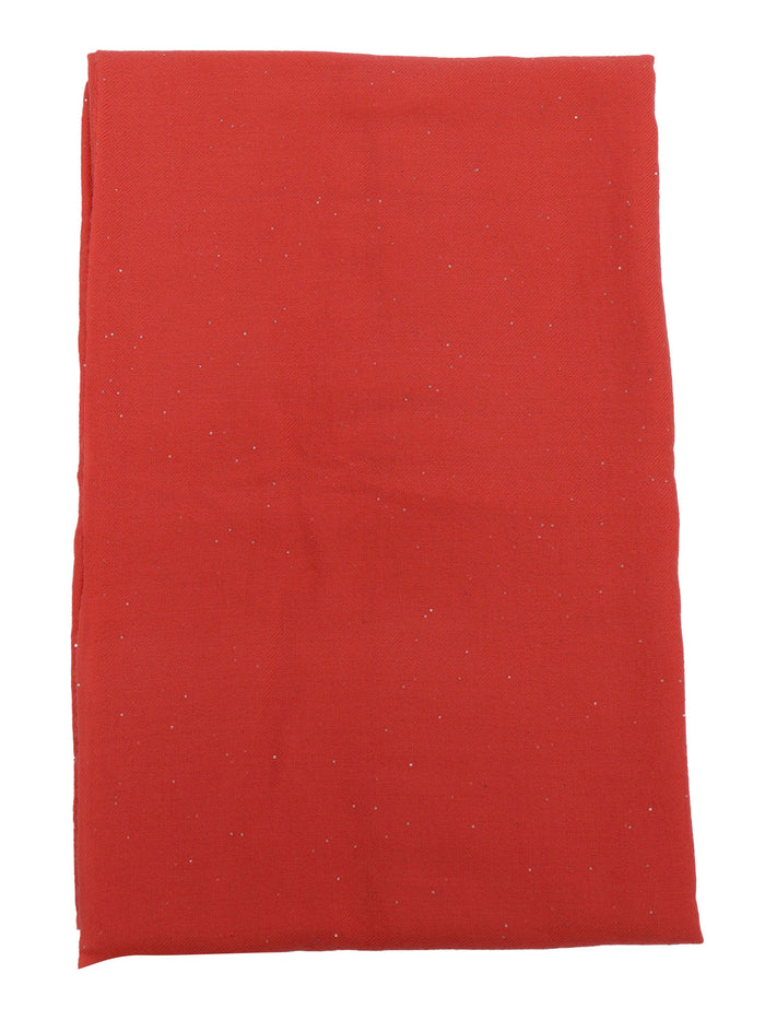 Raissa Stole Red Wool Polyester Scarf
