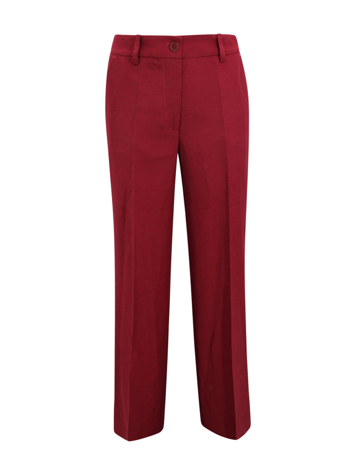 Parosh Trousers Bordeaux Wool