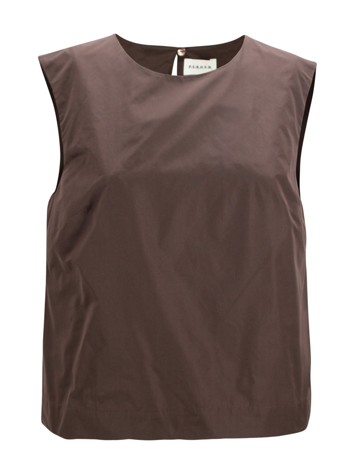 Parosh Shirts Brown Taffetà