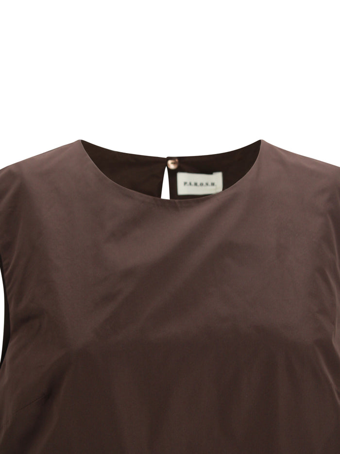 Parosh Shirts Brown Taffetà