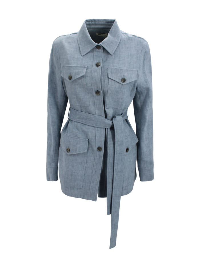 Parosh Jackets Clear Blue Linen