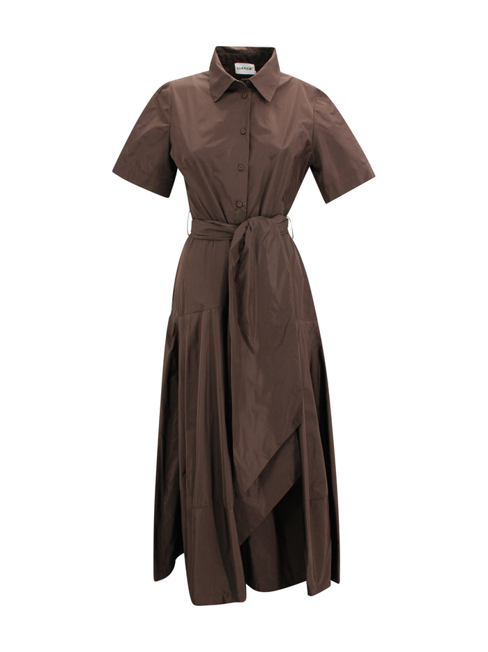 Parosh Dresses Brown Taffetà