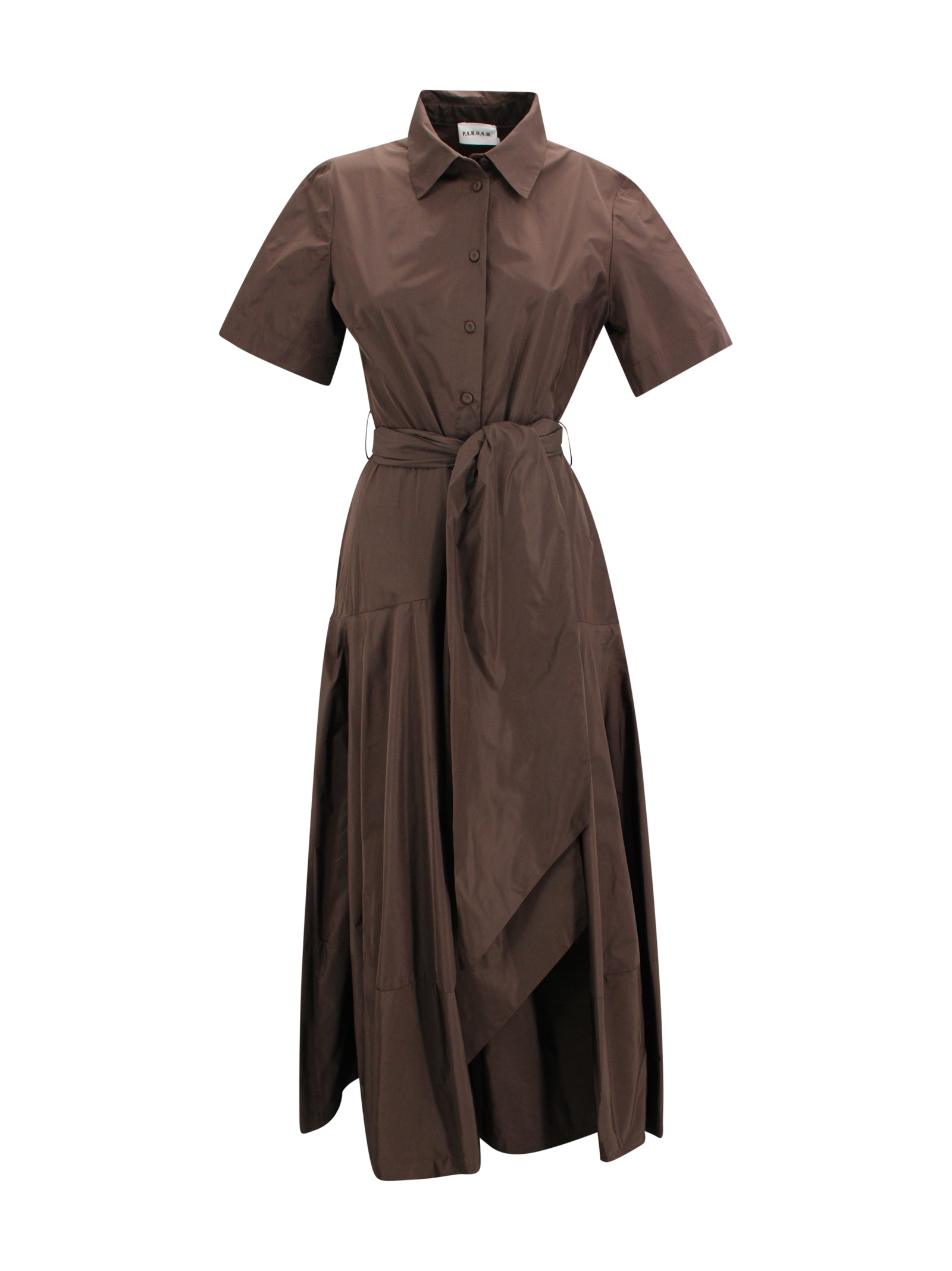 Parosh Dresses Brown Taffetà
