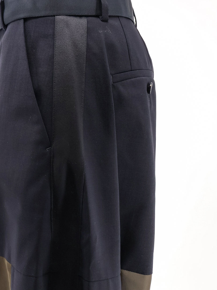 Sacai Rtw Navykhaki Lana/poliestere/cupro
