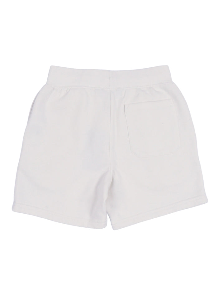 Knit-Shorts White Cotton Polyester